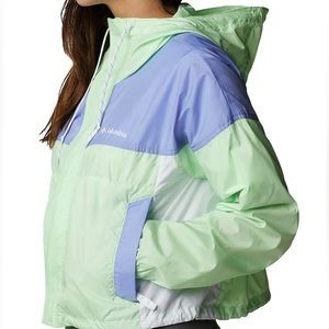 Columbia Flash Challenger Cropped Color Block Windbreaker Jacket